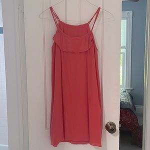 Jcrew coral linen dress